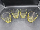 Depression Canary or Vasoline glass  Anchor Hocking tumblers