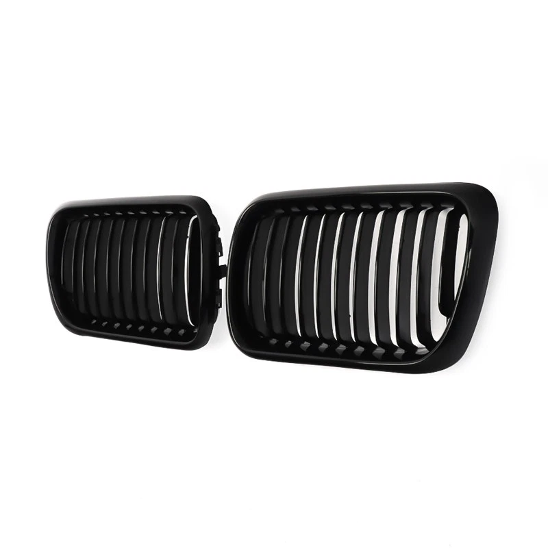 Gloss Black Front Kidney Grill Grille for BMW E36 M3 318i Sedan 3 Series 1996-99 Foto 3 de 4