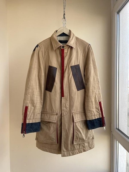 Herren Dsquared² Mantel Beige Baumwolle M