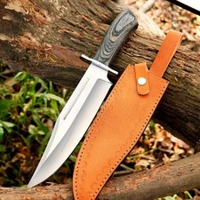 Custom Handmade D2 Tool Steel Tactical Bowie Knife with Exotic Wood Handle
