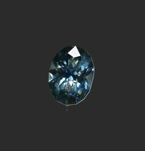 Teal blue montana sapphire, 0.35 carats, 4.9x3.7mm