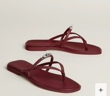 New in Box Hermès miss Kelly Sandals Women’s Size 38 rouge H red burgundy 