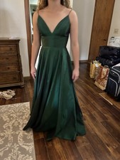 Kelly Green Gown Size 4 Formal Sherri Hill Maxi Full Skirt 