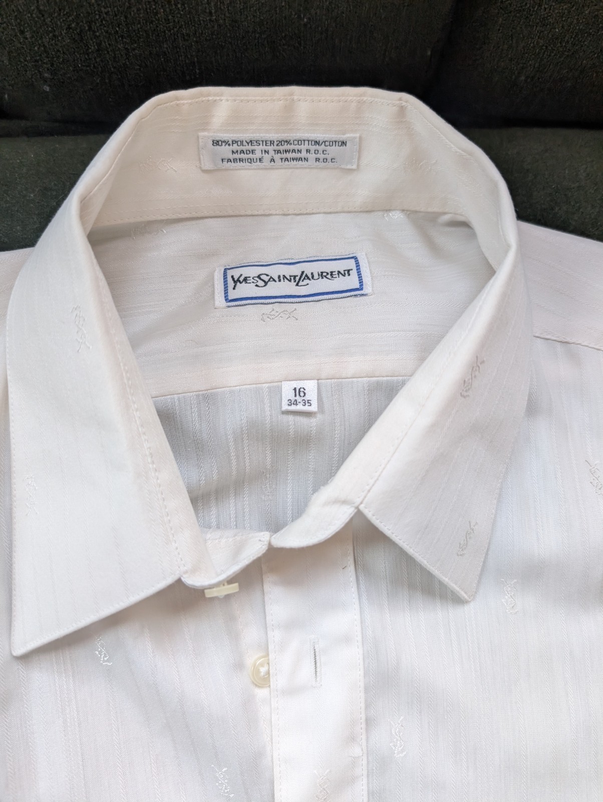 Camicia elegante uomo Yves Saint Laurent. Logo All Over 16 34 35