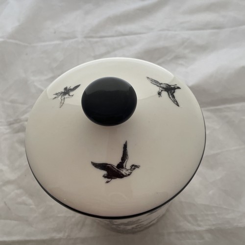 Aux Au Provence French County Black & White Rooster Canister Large - Picture 2 of 9