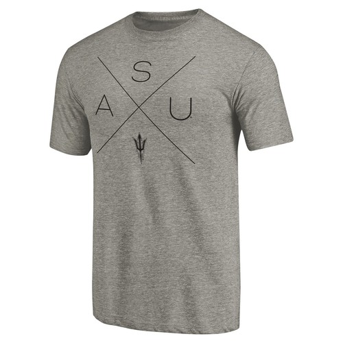 Men's Ash Arizona State Sun Devils Quad Tri-Blend T-Shirt - 第 2/3 張圖片