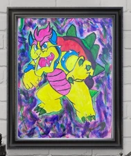 Original Art Bowser- 11x14 Canvas Expressionism Abstract Design Home Art