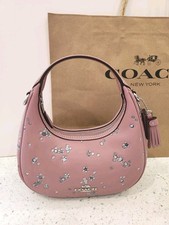 NWT Coach Carmen Mini Crossbody Bag Dusty Pink With Star Print Handbag CCE63