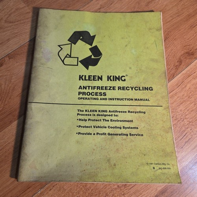 #ad #ad Kleen King Antifreeze Machine Operating amp; Instruction Manual $19.99