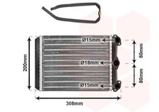 VAN WEZEL Wärmetauscher Heizungskühler Innenraumheizung 30006102