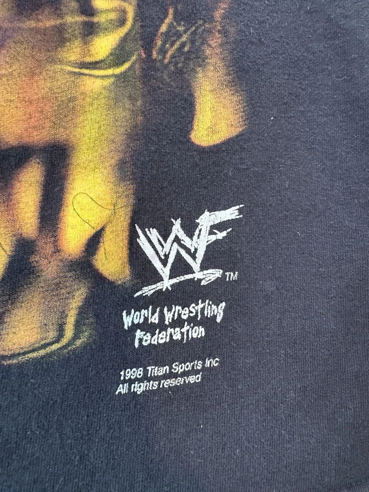 Vintage WWF Undertaker Shirt Mens Black Cutoff Wrestling World Wrestling 1998 - Image 2 of 4