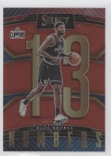 2022-23 Panini Select Numbers Red Prizm Paul George #25 0i1b