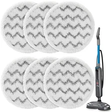 6 Pack 3897A / 3712 Rotating Steam Mop Pads Replacement for Bissell SpinWave ...