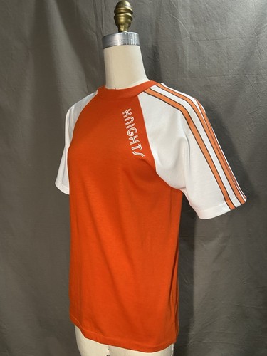 Vintage 70s-80s Unisex Orange “Knights” Velva Sheen Tshirt Single Stitch XS/S - Picture 5 of 16