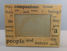 Pet Inspirational Wood Easel Style Photo Frame - 4" x 6" Photo