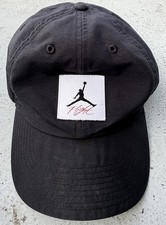NIKE AIR JORDAN FLIGHT JUMPMAN CLUB CAP HAT OSFM SNAPBACK BLACK, EXCELLENT