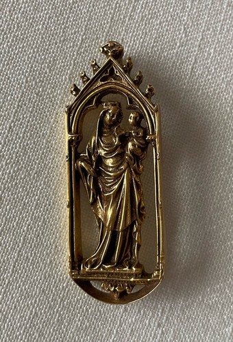 MMA Metropolitan Museum of Art Gothic Mary & Jesus Pendant Brooch