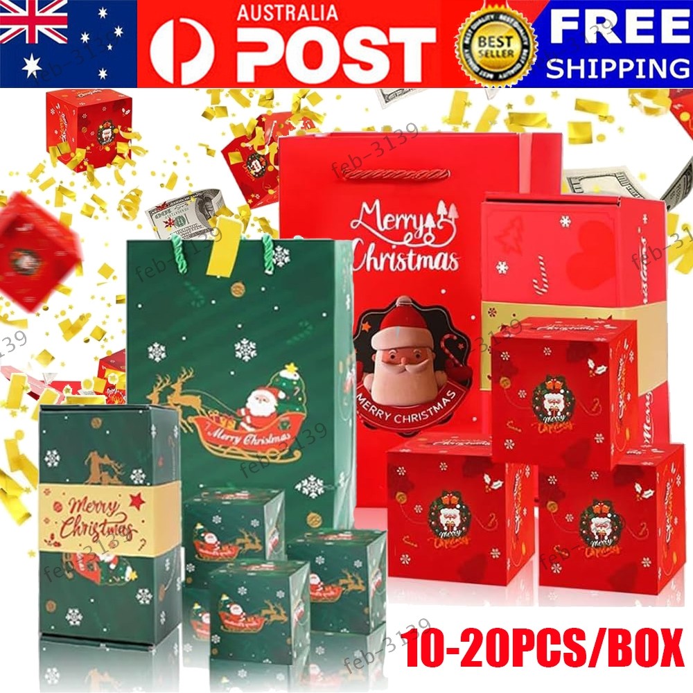 Merry Christmas Surprise Gift Explosion Boxes Money Bounce Jumping Box Kids Gift