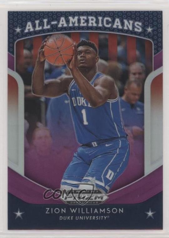 2019 Panini Prizm Draft Picks All-Americans Purple Zion Williamson Rookie RC 2r7