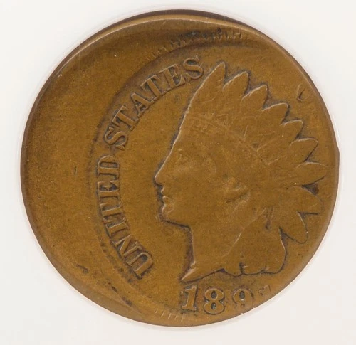 1891 1c Indian Cent Struck 20% Off-Center NGC VF30