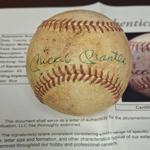 Mickey Mantle signed Original Baseball Full JSA Letter Authenticated HOF
