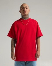 Shaka Wear Men RED Max Heavyweight Short Sleeve Tee Shirt 7XL Big Tall Blank T