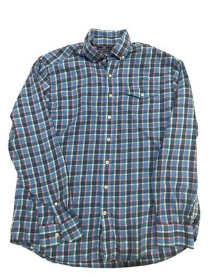 Vineyard Vines Button Down Shirt Men s Large Slim Fit Blue Plaid Long Sleeve