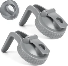 Mason Jar Pour Spout Lid for Wide Mouth Jars, Pitcher 2 Pack, Grey 