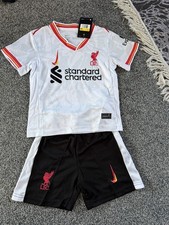 Image of 2024/2025 Liverpool FC 3rd Football Kit Age 3-5yarsWhite/black Nike