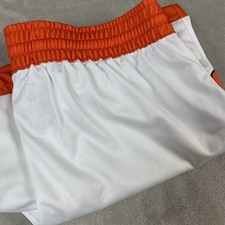 New Nike Clemson Tigers Basketball Short Womens Medium White Orange Drawstring