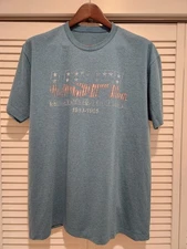 🏈C👀L! Vintage Retro Fade Look USFL T-Shirt Tee Shirt🏈Light Blue Men's Size XL