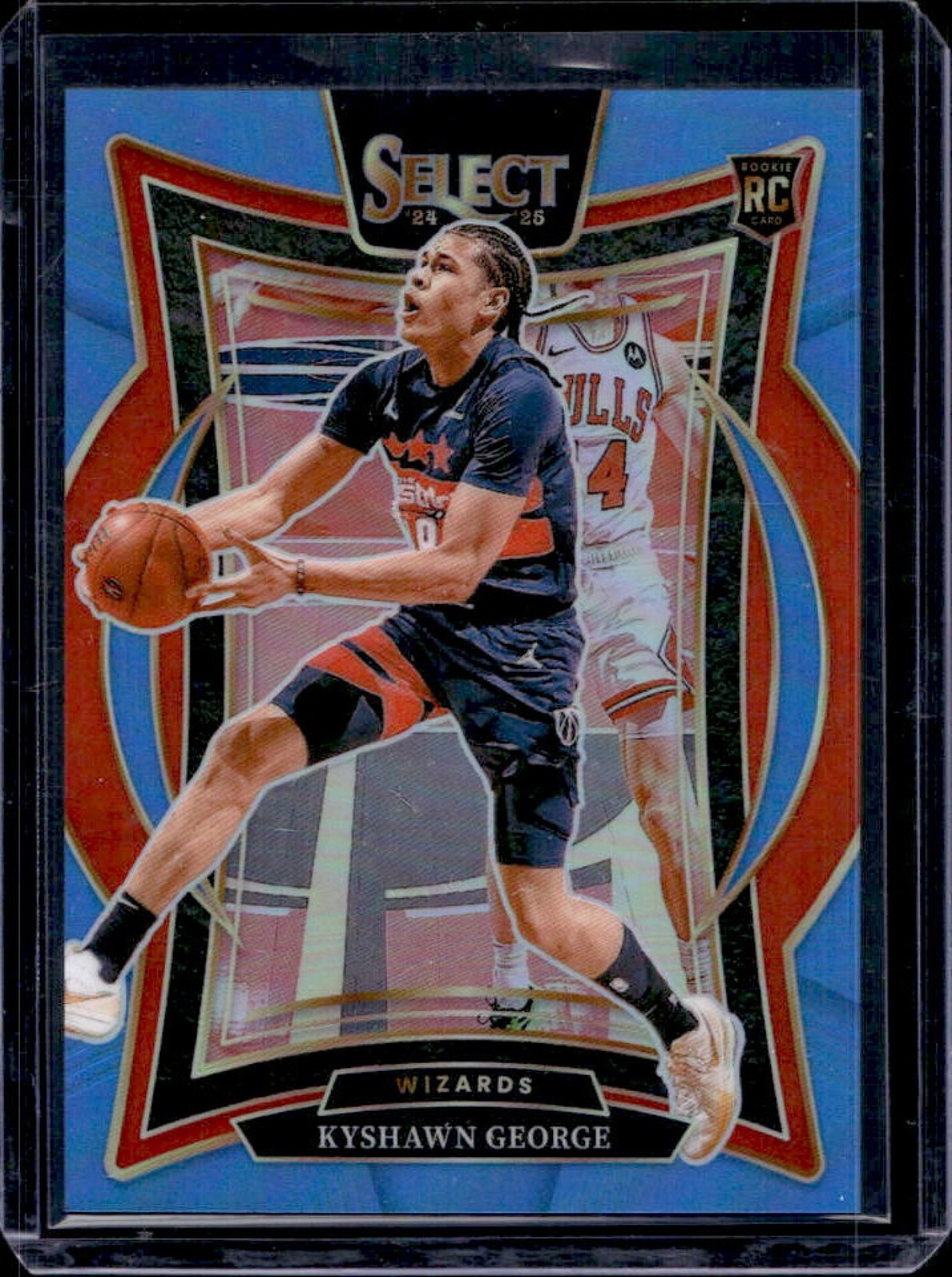 2024-25 Select Kyshawn George Concourse RC Light Blue Prizm #14/299 Wizards