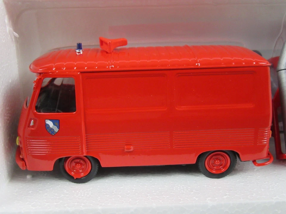 D710 Eligor 101050 Chine Peugeot J7 Essonne Sapeur Pompiers Zodiac 1/43 + Boite - Photo 2/4