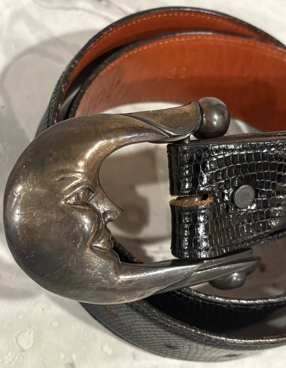 Rare Vintage Kieselstein-Cord 1983 Sterling Silver Belt - Aqua Blue Exotic Leath Rare Vintage Kieselstein-Cord 1983 Sterling Silver Belt  main image 4