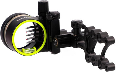 M2 Cpmpound Bow Sight - 5 Pin Archery Sight Short/Long Bar, Tool Less Windage &