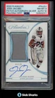 2022 PANINI FLAWLESS #PA-JOJ JOSH JACOBS PATCH AUTO SILVER MEM /20 PSA 8