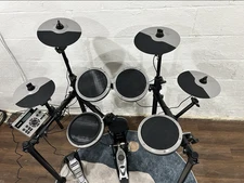 🥁Donner DED-200X Electric Drum Set With Throne Headphone Dual Zone Snare | Gray