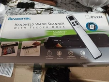 Pandigital Hand Held Wand Scanner With Feeder Dock  Red 
