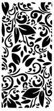 Really Great Stencils, Leaf Fun 1 Stencil, 4 x 8", Background, Happy Leaves