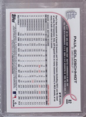 2022 Topps Chrome #82 Paul Goldschmidt Pink Refractor