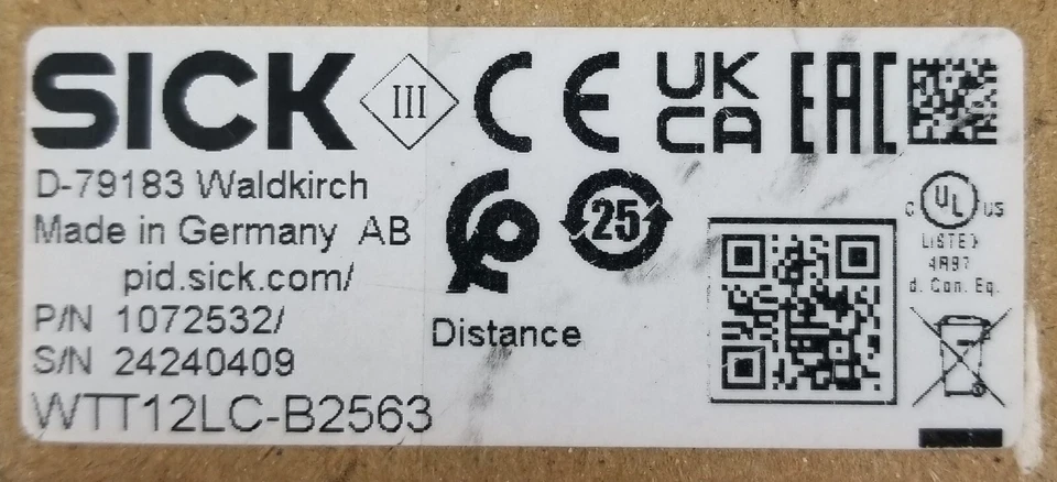 SICK 1072532 Laser Distance Proximity Sensor NPN/PNP Push Pull Laser 10-30V NEW - Image 4 of 4