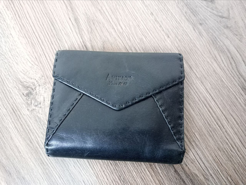 Cartera de cuero Avirex vintage negra