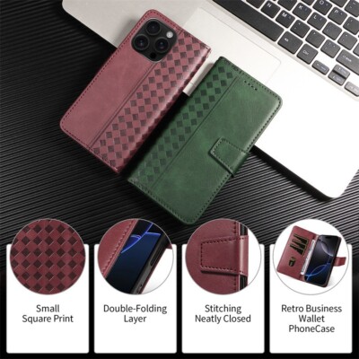 For Honor 300 400 500 600 Magic 8 6 X7D X9D X8A Leather Grid Wallet Phone Case