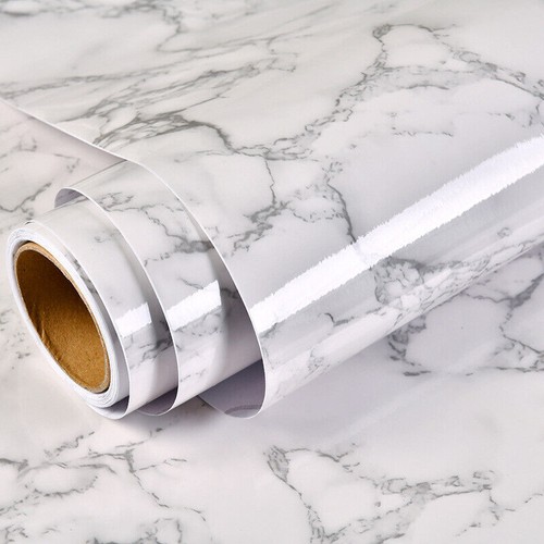 10ft-32ft Vinyl Marble Wallpaper Self Adhesive Kitchen Counter Top Cabinet Wrap - Picture 34 of 145