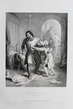 Wilhelm Kaulbach Shakespeare King John Arthur Throne Heir Hubert England Theatre