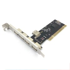 5 Port 4 External 1 Internal USB 2.0 PCI Expansion Card Plug and Play