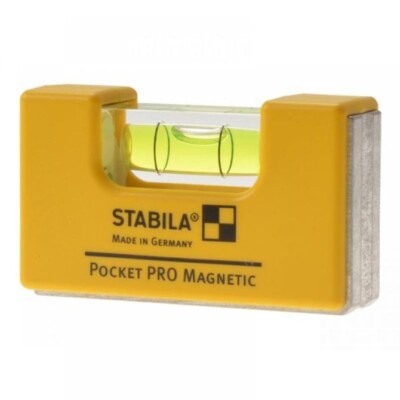 Stabila Pocket PRO magnetisch Seltene Erde Mini Spirit Waage mit Gürtelholster