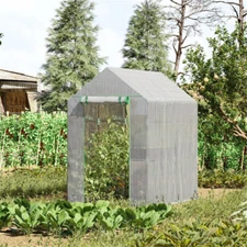 Walk-in Greenhouse UV and Weather-resistant PE Plastic Cover Allows Sunlight