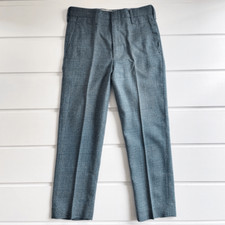 Boys Vintage Blue Gray Plaid Pants Size XS 6/7