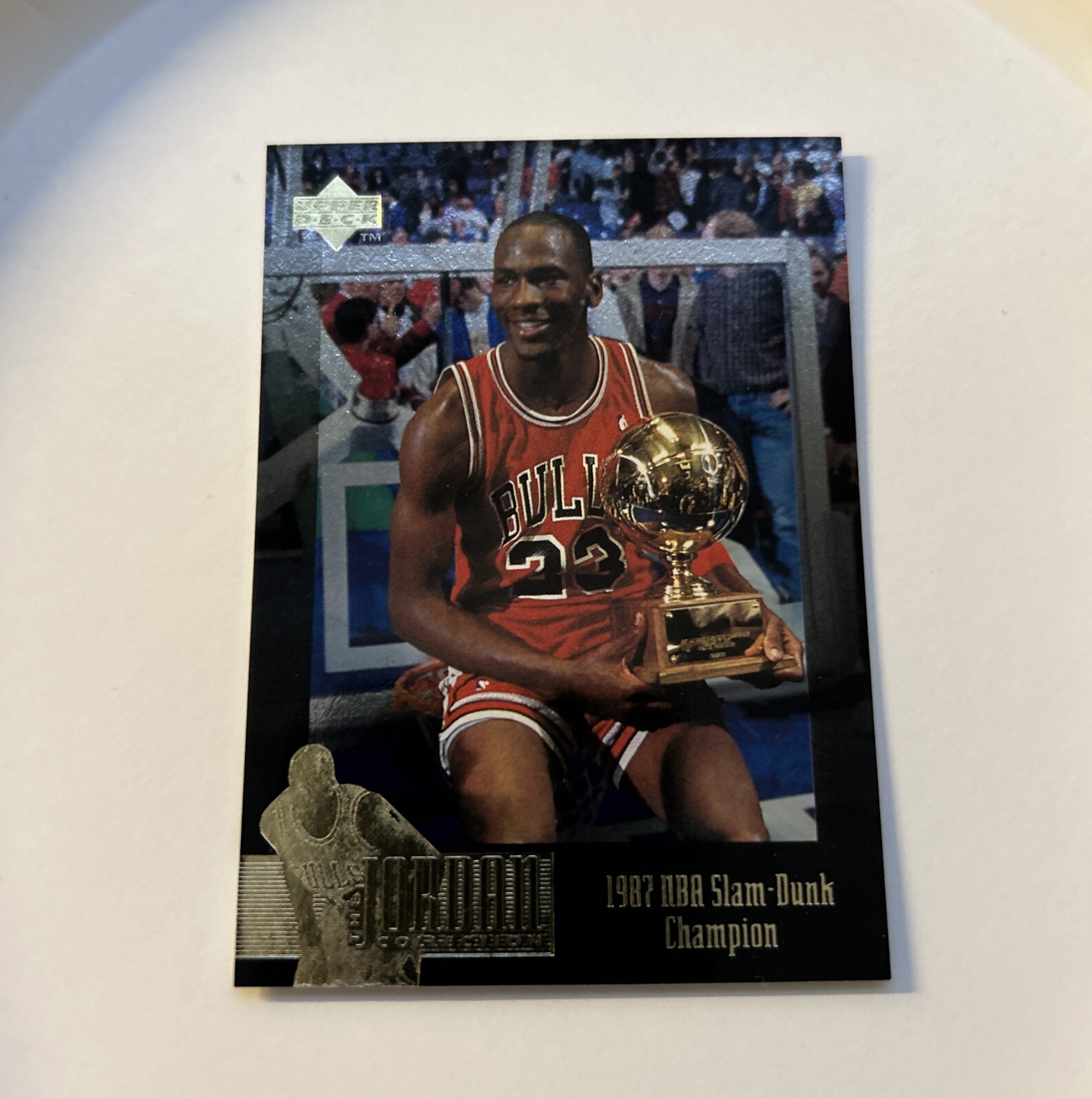 Colección Upper Deck 1995 JC5 1987 Slam Dunk campeón Michael Jordan